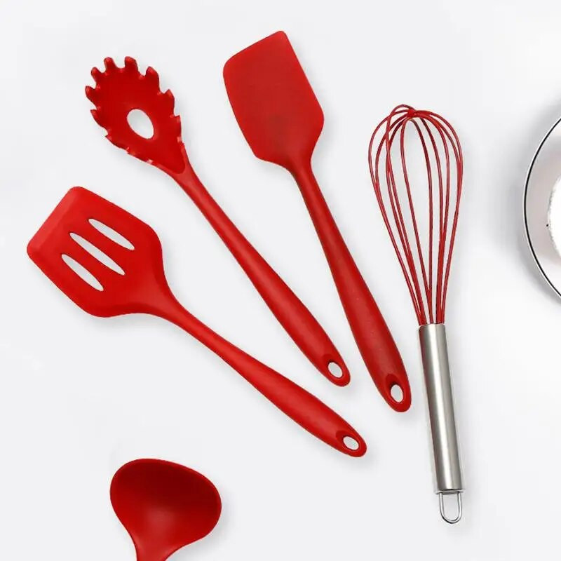 Silikonsko posuđe Univerzalno neljepljivo silikonsko posuđe Kuhinjsko posuđe Lopatica Strugalica Žlica Posuđe za kuhanje Alati za pečenje
