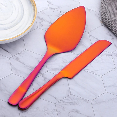 2 vnt./rinkinys 304 nerūdijančio plieno tortų pjaustytuvas kepimo įrankiai sūrio picos pyrago pyrago mentele Aukštos kokybės aukso serverio duonos peilis