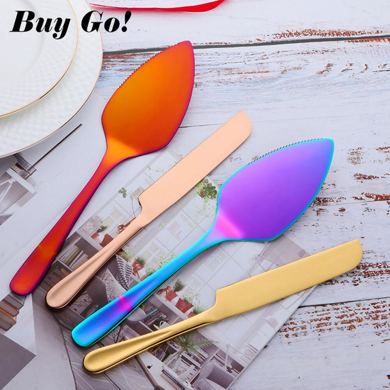 2 vnt./rinkinys 304 nerūdijančio plieno tortų pjaustytuvas kepimo įrankiai sūrio picos pyrago pyrago mentele Aukštos kokybės aukso serverio duonos peilis