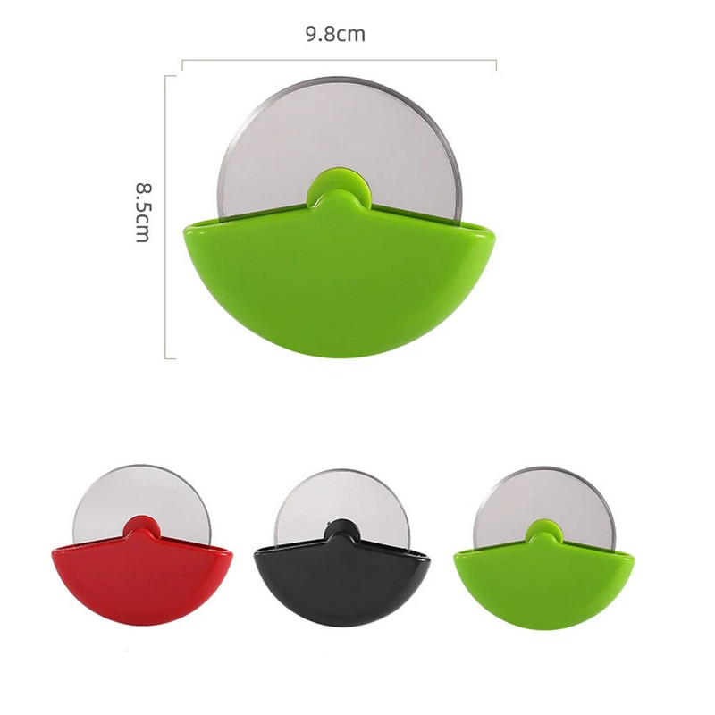 Nerūdijančio plieno picos pjaustyklės, apvalus peilis, skirtas picai ruletei, kepimo indams tešlai Picos pjaustyklės pjaustyklės kepimo virtuvės įrankis