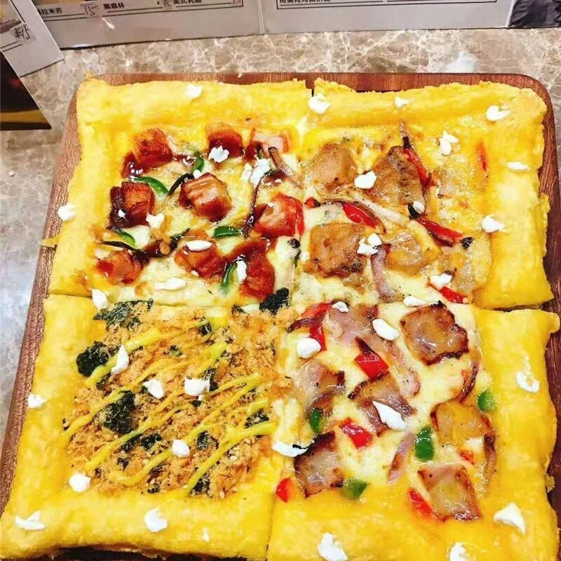 Kvadratinė stačiakampė picos kepimo skarda Nelipnus picos dėklas Plieninis apvalus traškus picos orkaitės padėklas perforuotas kepimo įrankis