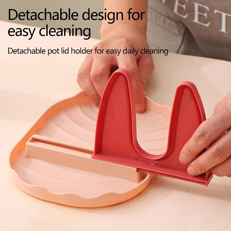 Serpenyőfedél tartó Tartó Kanalak Fazék fedő Tartók Spatula állvány a konyhai kényelemért Eszközök Eszközök Tartozékok Tűzhely Szervező