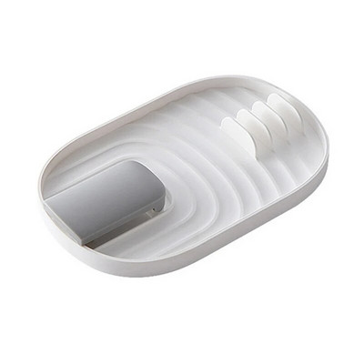 Többfunkciós merőkanál kanál tartó edényszervező spatula tartó állványok edényfedél tároló alátét Konyhai tároló polc műanyag