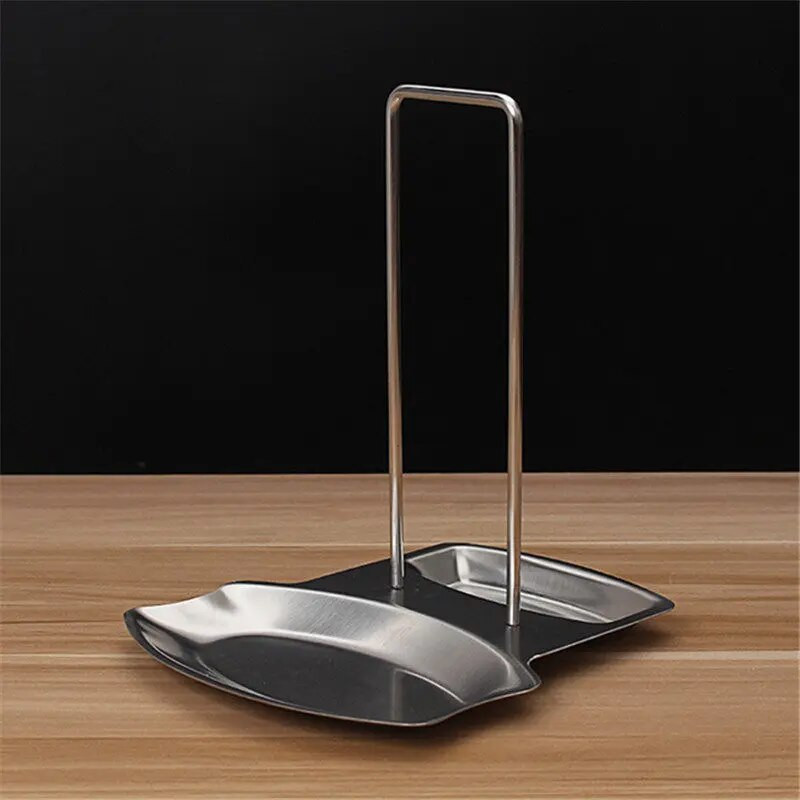 Capac pentru oală din oțel inoxidabil, suport pentru lingură, accesorii pentru bucătărie, organizator pentru aragaz, depozitare, suport pentru linguri pentru supă