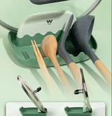 Keptuvės dangčio laikiklis palaiko šaukštus puodo dangčio atramos Mentele stovas virtuvės patogumui Indai Įrankiai Priedai Organizatorius