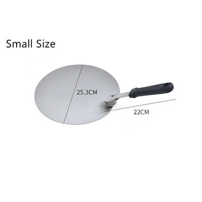 Nerūsējošā tērauda picas lāpsta Lāpstiņa plastmasas rokturis salokāms apaļš, nepiedegošs konditorejas izstrādājumu lāpstiņš virtuves cepšanai kūkas rīki aksesuāri