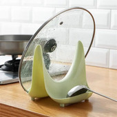 Groove vandens laikymo dangčio lentyna Buitinė virtuvės stovo paaukštinimo padėklas sėdimoji lentyna sutirštinta medžiaga Puodo dangtis laikymo lentyna vientisas