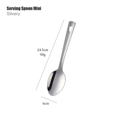 1 vnt nerūdijančio plieno nepridegantis rožinio aukso virtuvės reikmenys, ilgas sriubos šaukštas, virimo įrankiai, metaliniai poliruoti mini šakutės su plyšiais suktuvu