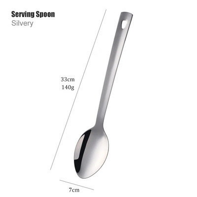 1 vnt nerūdijančio plieno nepridegantis rožinio aukso virtuvės reikmenys, ilgas sriubos šaukštas, virimo įrankiai, metaliniai poliruoti mini šakutės su plyšiais suktuvu