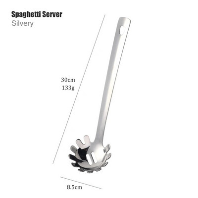 1 vnt nerūdijančio plieno nepridegantis rožinio aukso virtuvės reikmenys, ilgas sriubos šaukštas, virimo įrankiai, metaliniai poliruoti mini šakutės su plyšiais suktuvu