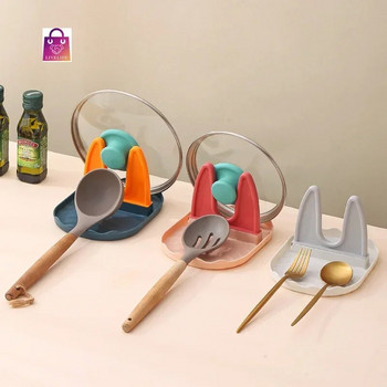 Δημιουργική πλαστική θήκη για ράφι σπάτουλας Κουτάλι πατάκι chopsticks Κάλυμμα κατσαρόλας Αποθήκευση ράφι κουζίνας Πάγκος για καπάκι ραφιού
