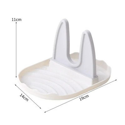 Kūrybingas plastikinis mentelės stovo laikiklis, buitinis šaukšto kilimėlis, lazdelės, puodo dangtis, laikymo virtuvės stovas stalviršio lentynų dangtelių laikikliai