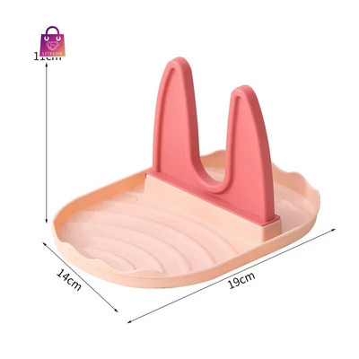 Kūrybingas plastikinis mentelės stovo laikiklis, buitinis šaukšto kilimėlis, lazdelės, puodo dangtis, laikymo virtuvės stovas stalviršio lentynų dangtelių laikikliai