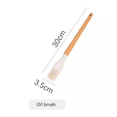 Edények Szilikon Konyhai edények Fa nyéllel tapadásmentes spatula főzőeszköz Merőkanál Tojásverők Lapát Konyhai Kiegészítők