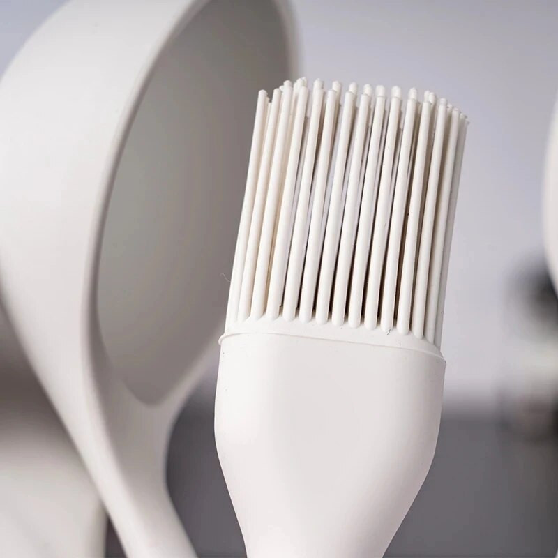 Edények Szilikon Konyhai edények Fa nyéllel tapadásmentes spatula főzőeszköz Merőkanál Tojásverők Lapát Konyhai Kiegészítők