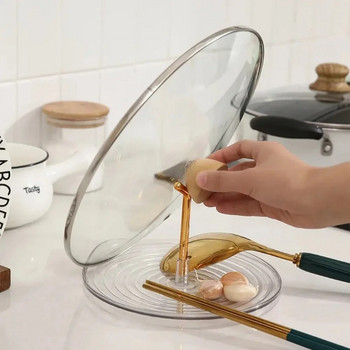 Поставка за лъжица и държач за капак на тенджера Поставка за кухненска шпатула Мултифункционална стойка за съхранение Предотвратява изплъзване и преобръщане на капака