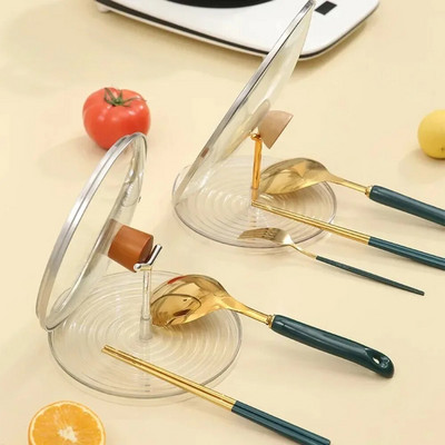 Suport pentru linguri și capac pentru oală Suport pentru spatulă de bucătărie Suport multifuncțional de depozitare pentru a preveni alunecarea și răsturnarea capacului