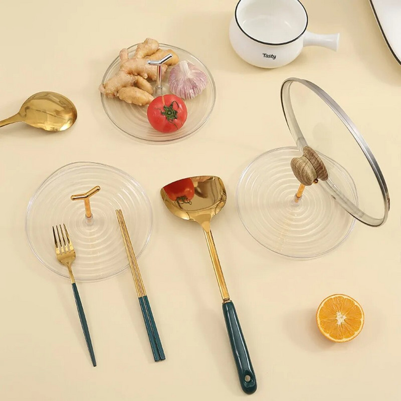 Šaukšto atrama ir puodo dangčio laikiklis virtuvės mentele, daugiafunkcinis laikymo ekrano stovas, neleidžiantis dangčiui paslysti ir apvirsti