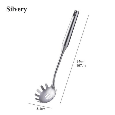 1PC Kuhinjski srebrni set za kuhanje Lopatica od nehrđajućeg čelika 304 Žlica za juhu Posebna lopata za kuhanje sa šupljom drškom Kuhinjski alati
