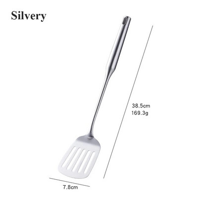 1PC Kuhinjski srebrni set za kuhanje Lopatica od nehrđajućeg čelika 304 Žlica za juhu Posebna lopata za kuhanje sa šupljom drškom Kuhinjski alati