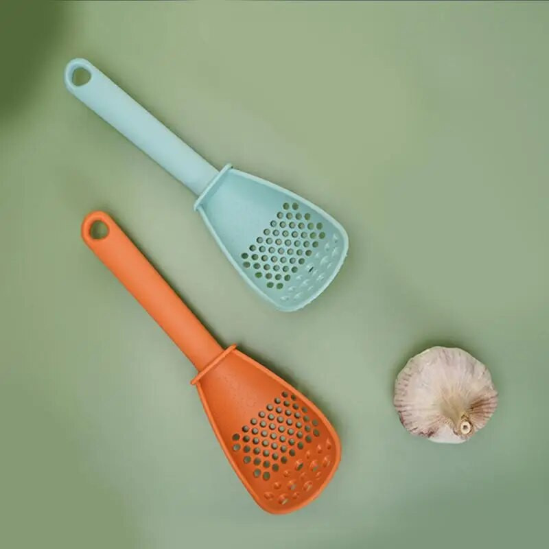 Virtuvinis šaukštas Daugiafunkcis kanalizacija Virtuvės šlifavimo šaukštas Naudinga bulvių pasta Virtuvei gaminimo įtaisai Valgio šaukštas Virtuvė