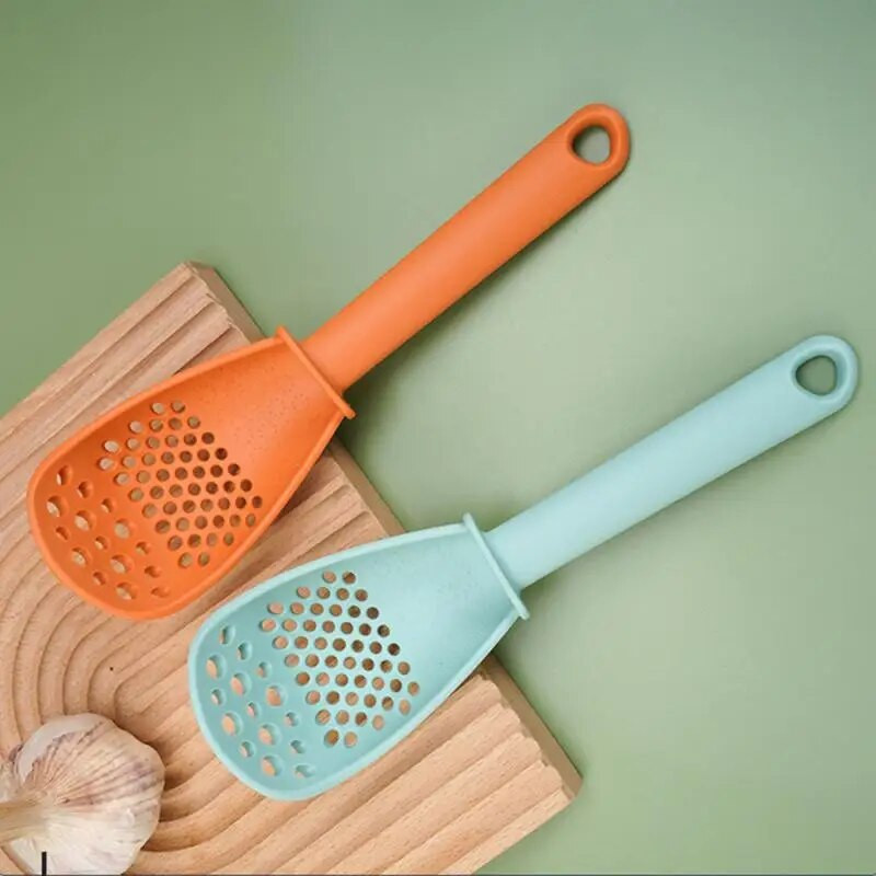 Virtuvinis šaukštas Daugiafunkcis kanalizacija Virtuvės šlifavimo šaukštas Naudinga bulvių pasta Virtuvei gaminimo įtaisai Valgio šaukštas Virtuvė