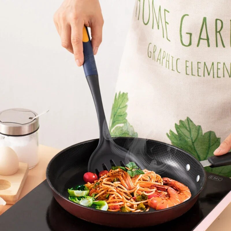 Silikoninis virimo indų rinkinys Maišymo įpjova serviravimo mentelė Nelipni karščiui atspari virtuvės kepimui maišoma nusausinimo šaukštai