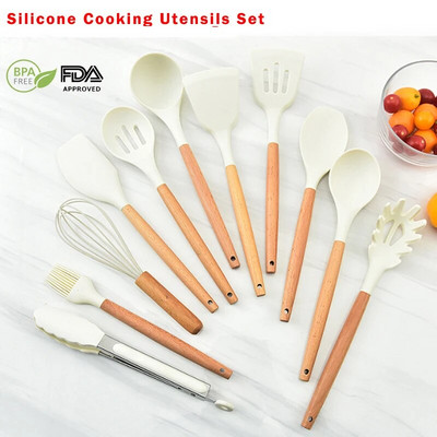 Virtuvės silikoninių virtuvės reikmenų rinkinys nepridegantiems virtuvės reikmenims Priedai Karščiui atsparūs indai De Cocina Dovana