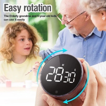 Magnetic Kitchen Timer Digital Timer Εγχειρίδιο Αντίστροφης μέτρησης Ξυπνητήρι Μηχανικός χρονοδιακόπτης μαγειρέματος Χρονόμετρο μελέτης ντους μαγειρέματος