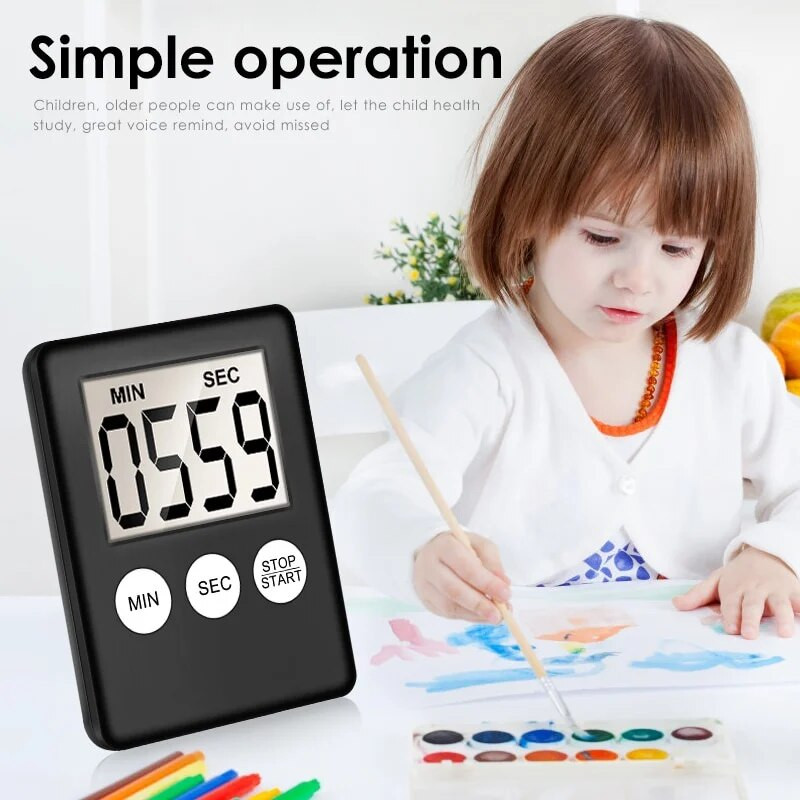 JJYY Super Mini LCD Digitalni Zaslon Kuhinjski Timer Četvrtasti Kuhinjski Odbrojavanje Alarm Magnet Sat Štoperica za spavanje Sat Timer