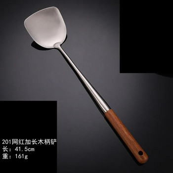 Κουζινικά σκεύη Wok Σπάτουλα Σετ εργαλείων σίδερου και κουτάλας για ανοξείδωτο ατσάλι Εξοπλισμός μαγειρέματος Απαραίτητα αξεσουάρ