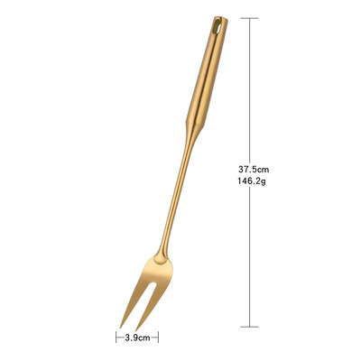 1PC Kuhinjski set od nehrđajućeg čelika s dugom ručkom Zlatni pribor za kuhanje Žlica Žlica Okretna kutlača Alati za kuhanje Set kuhinjskog pribora
