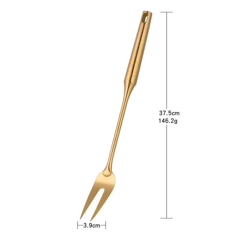1PC Kuhinjski set od nehrđajućeg čelika s dugom ručkom Zlatni pribor za kuhanje Žlica Žlica Okretna kutlača Alati za kuhanje Set kuhinjskog pribora