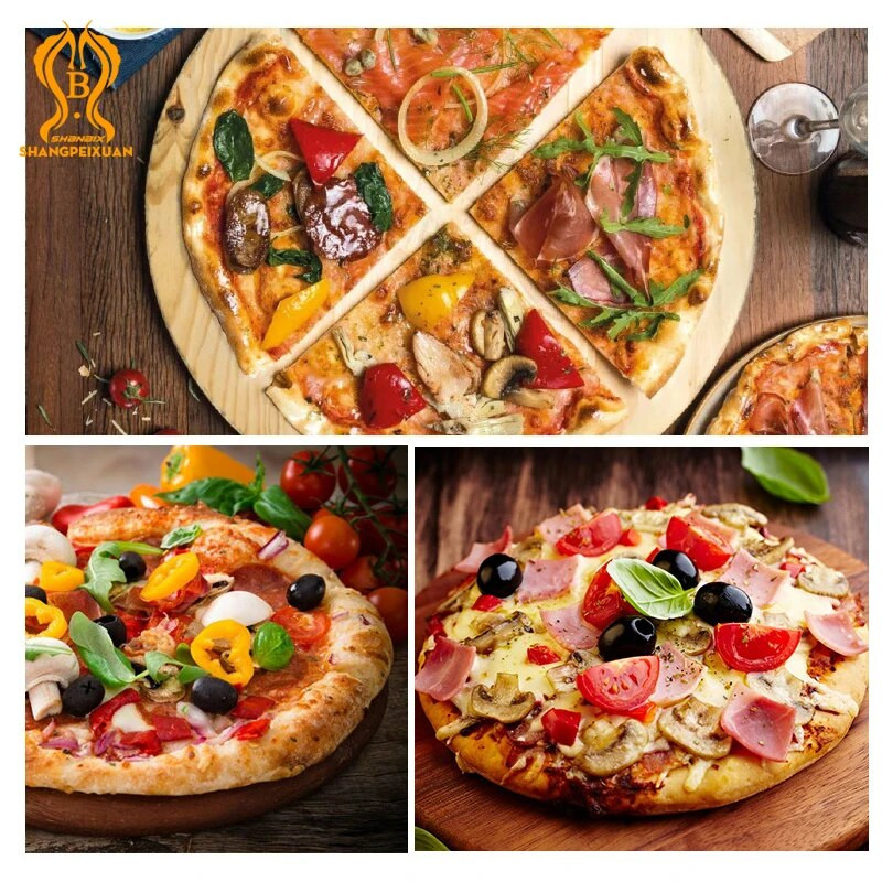 SHANGPEIXUAN nerūdijančio plieno picos žievelė medinė rankena Picos kastuvas apvalus irklas picos žievelės tortų kastuvas mentelė kepimo įrankiai