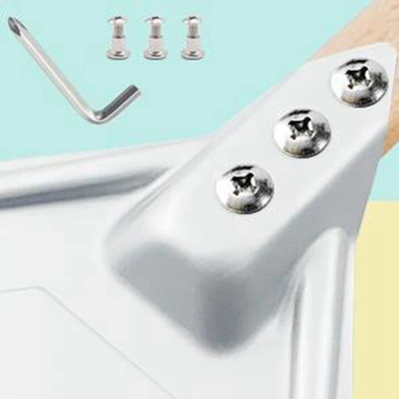 Aliuminio perforuota picos žievelė metalinė apvali picos mentelė, neslysta medinė rankena picos mentelė