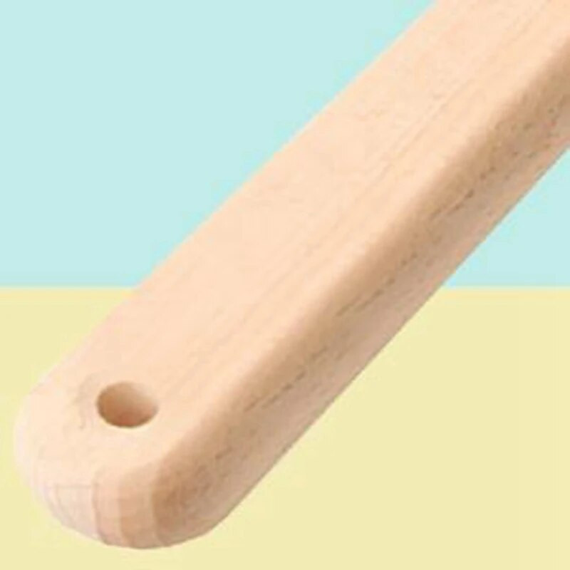 Aliuminio perforuota picos žievelė metalinė apvali picos mentelė, neslysta medinė rankena picos mentelė