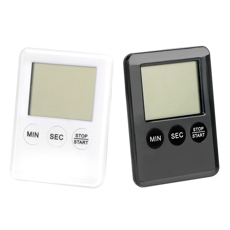 DIYWORK Budilica, kvadratni, veliki LCD digitalni zaslon s magnetom, odbrojavanje, odbrojavanje, tanki, jednostavni, modni kuhinjski mjerač vremena za kuhanje