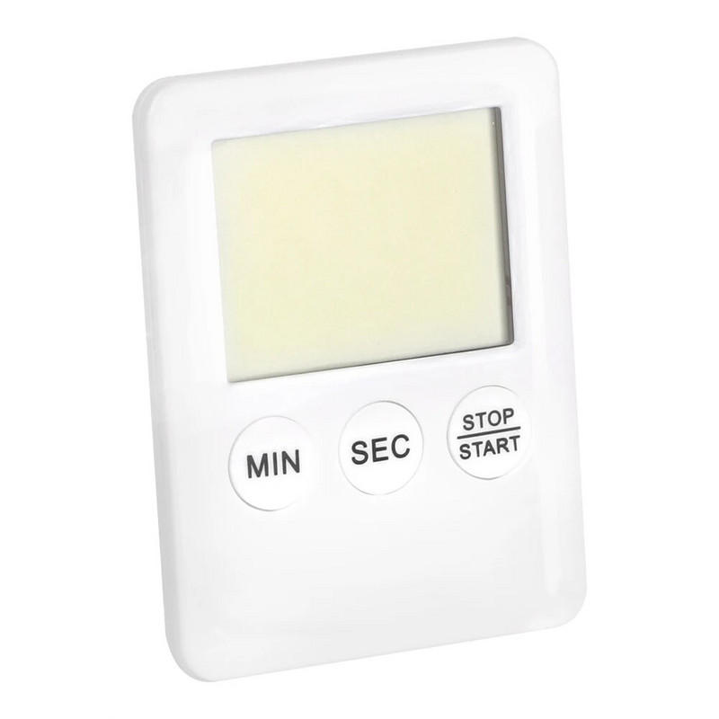 DIYWORK Budilica, kvadratni, veliki LCD digitalni zaslon s magnetom, odbrojavanje, odbrojavanje, tanki, jednostavni, modni kuhinjski mjerač vremena za kuhanje