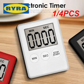 1/4 KOM Magnet Štoperica Sat Kuhanje Pečenje Brojanje Kuhinjski mjerač vremena Četvrtasti Temporizador LCD Digitalni zaslon Mehanički Super tanak
