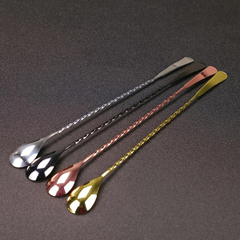 Nerūdijančio plieno kokteilių baro šaukštas Hoffman gėrimų maišytuvo juostelė maišymo maišymo šaukšto maišyklė