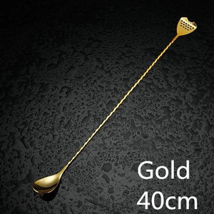 Μπάρα κοκτέιλ από ανοξείδωτο ατσάλι 40 εκατοστών Κουτάλι Ιαπωνικού στιλ Καλύτερη μπάρα μπάρμαν με ουρά σουρωτήρι Ασημένιο Χάλκινο Χρυσό Barware