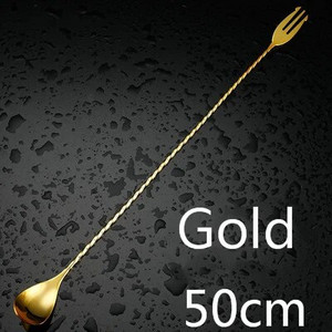 Μπάρα κοκτέιλ από ανοξείδωτο ατσάλι 40 εκατοστών Κουτάλι Ιαπωνικού στιλ Καλύτερη μπάρα μπάρμαν με ουρά σουρωτήρι Ασημένιο Χάλκινο Χρυσό Barware