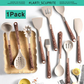 1 pakk Köögi silikoonist keedunõud Kuumuskindlad tööriistad Kööginõud Tarvikud Spaatli keeraja Supilusikas Pastakurn