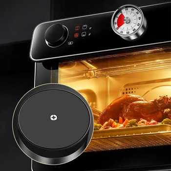 Нов визуален таймер от неръждаема стомана Механичен кухненски таймер 60-минутен аларма Таймер за готвене със силна аларма Таймер с магнитен часовник