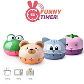 Cronometru pentru ouă de 60 de minute Cronometru mecanic pentru animale drăguț Cronometru manual cu numărătoare inversă pentru studiu acasă și cronometru de lucru Memento de gătit