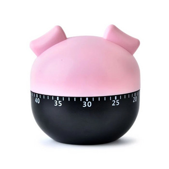 Fun Pig Shap Mechanical Timer Υπενθύμιση αντίστροφης μέτρησης 60 λεπτών Κουζίνα Cooking Back Timer Πρακτικό δώρο Εύκολο στη χρήση