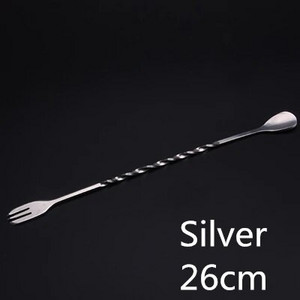 Μπάρα κοκτέιλ από ανοξείδωτο ατσάλι 26cm Μπάρα με κουτάλι Δίσκος ουράς μίξερ ποτών Ανακατεύοντας Barware