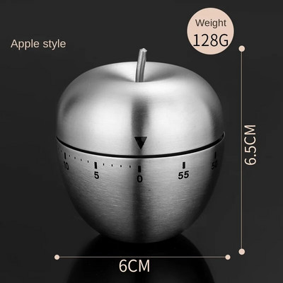 Maisto gaminimo įrankiai Virtuvės laikmatis Nerūdijančio plieno kiaušinis 60 minučių Mechaninis žadintuvas laiko laikrodis Skaičiuojantis mielas virtuvės kiaušinių laikmatis