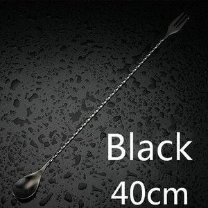 Kokteilių šaukštas Šaukštas Nerūdijančio plieno maišymo spiralės raštų juostos įrankis Barmeno įrankiai Barmeno šaukštas su šakute