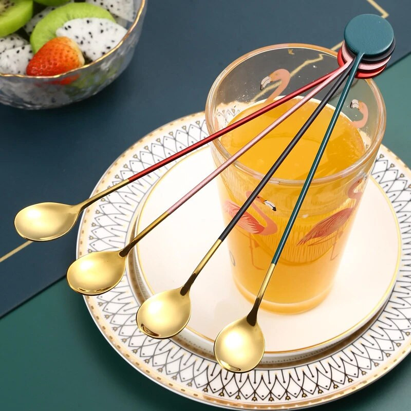 21 cm nerūdijančio plieno maišymo juostos šaukštas maišymo uncijos kokteilių gėrimų maišyklės ilgos rankenos kavos ledo šaukštas barmeno baro priedai